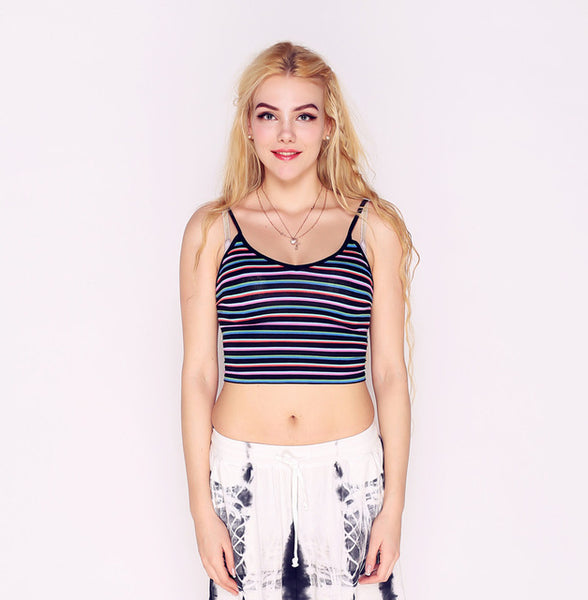 2015 New Fashion Active Summer Women tanks Camis sexy 95%cotton suit wear women stripe black and white tracksuit