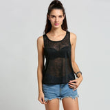 Brand Hot Summer 2017 Sporting Sexy Tank Top Women Loose T Shirt Fitness Active Wear Female Plus Size Workout Clothing White L15