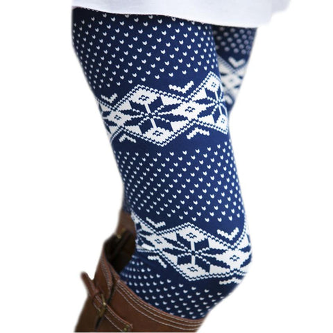 Feitong Christmas Winter Girl Warm Colorful Print Skinny Leggings 2016 Active Wear Women Snowflakes Leggings  #OR
