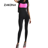 Women Jumpsuit Active Wear Fitness skinny Pants rompers women jumpsuit 2017 Women Sleeve Casual Playsuits Overalls Bodysuit