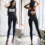 Women Jumpsuit Active Wear Fitness skinny Pants rompers women jumpsuit 2017 Women Sleeve Casual Playsuits Overalls Bodysuit